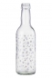 Preview: Bordeaux-Flasche weiss bedruckt Sterne 250ml MCA/PP28  Lieferung ohne Verschluss, bei Bedarf bitte separat bestellen.